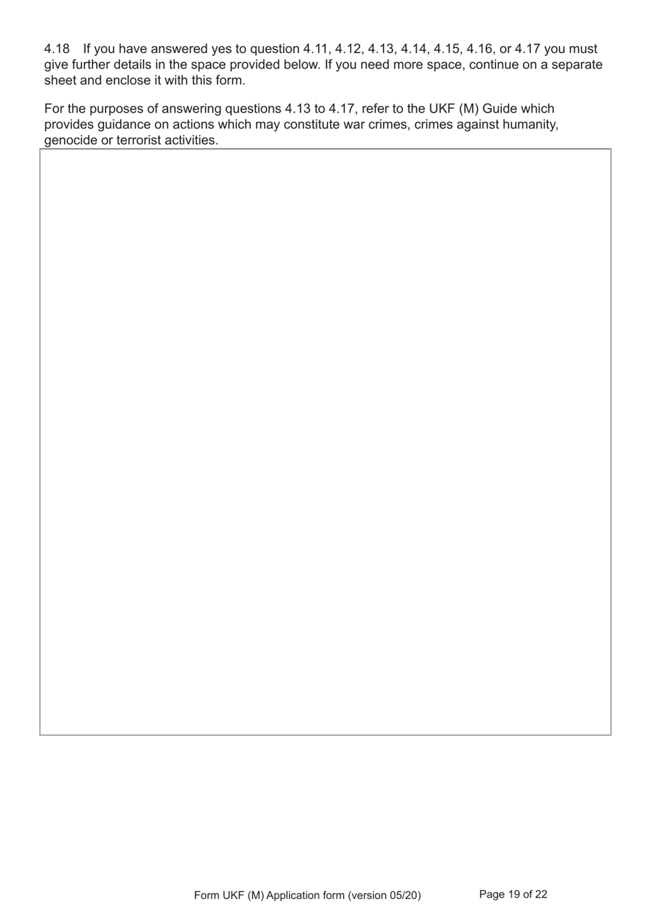 Form UKF (M) Application for Registration as a British Citizen by a Person Born on or After 1 July 2006 to a British Father Where the Mother Was Married to Someone Other Than the Natural Father - United Kingdom, Page 19