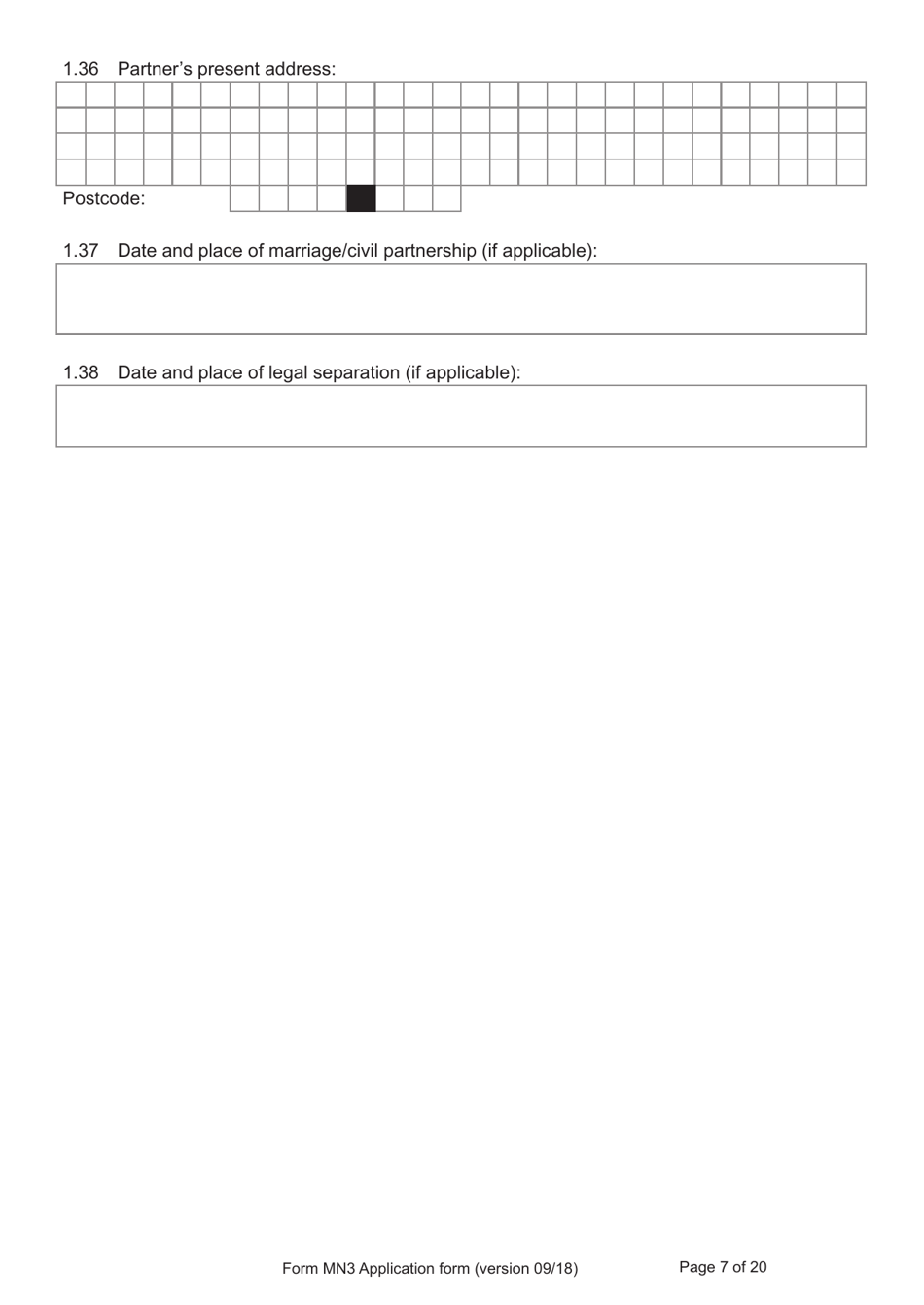 Form MN3 Application for Registration of a Child Under 18 as a British Overseas Citizen - United Kingdom, Page 7