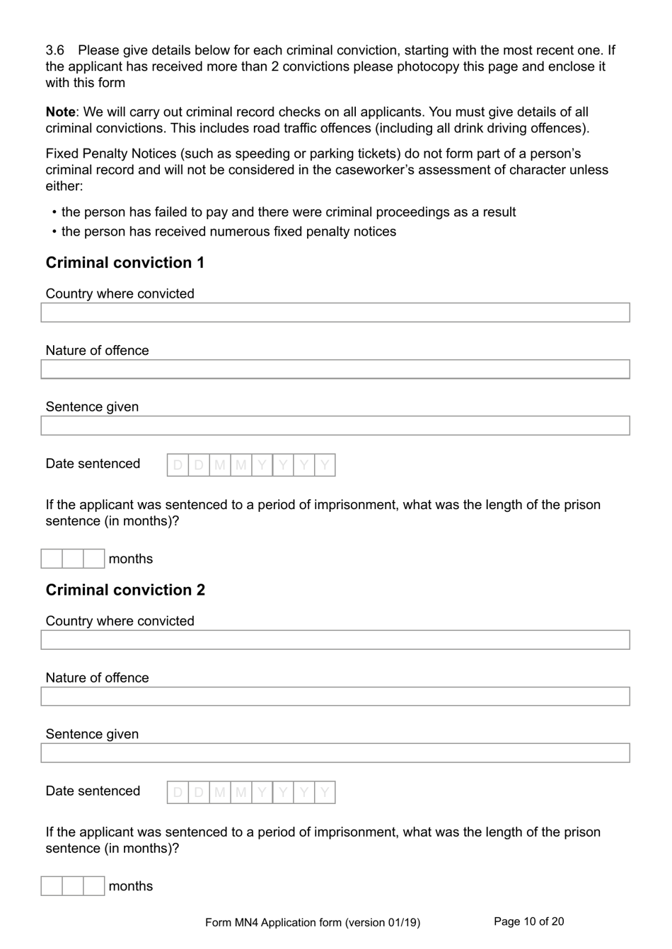 Form MN4 Application for Registration of a Child Under 18 as a British Subject - United Kingdom, Page 10