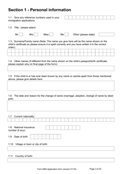 Form MN4 Application for Registration of a Child Under 18 as a British Subject - United Kingdom, Page 3