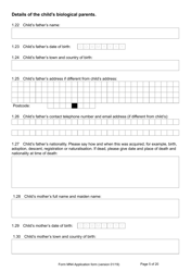 Form MN4 Application for Registration of a Child Under 18 as a British Subject - United Kingdom, Page 5