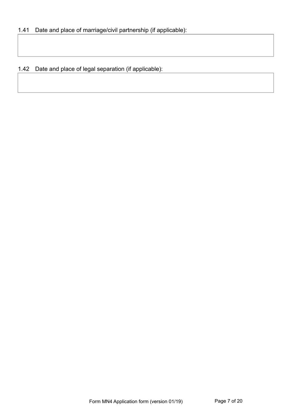 Form MN4 Application for Registration of a Child Under 18 as a British Subject - United Kingdom, Page 7