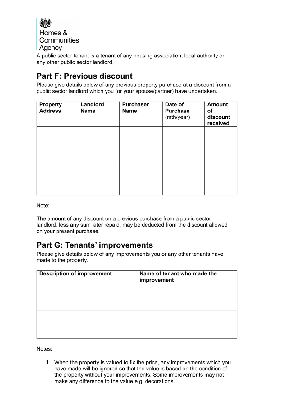 Form RTA1 Tenants Notice of Intention to Claim the Right to Acquire - United Kingdom, Page 5