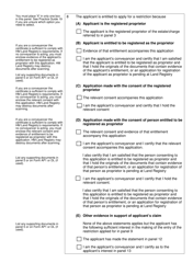 Form RX1 Application to Enter a Restriction - United Kingdom, Page 3