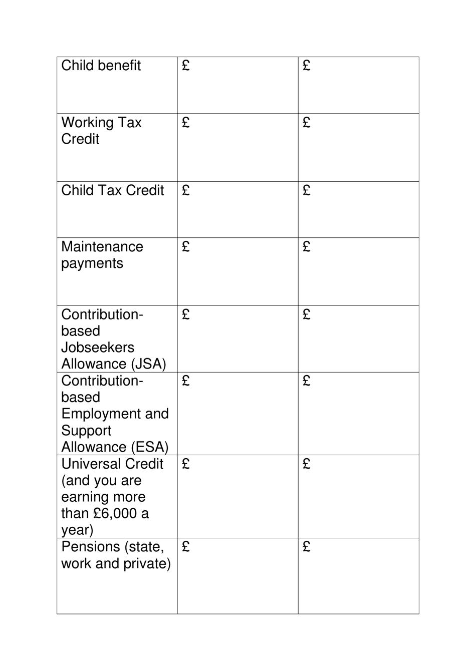 Form EX160 Apply for Help With Court and Tribunal Fees (Large Print) - United Kingdom, Page 10