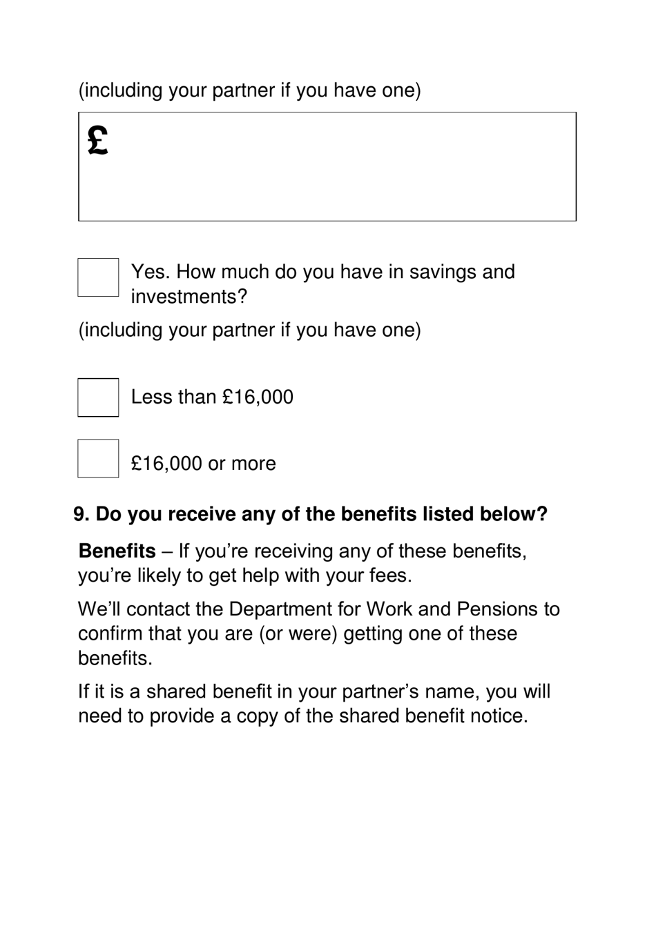Form EX160 Apply for Help With Court and Tribunal Fees (Large Print) - United Kingdom, Page 7