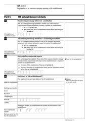 Form OS IN01 Registration of an Overseas Company Opening a UK Establishment - United Kingdom, Page 10