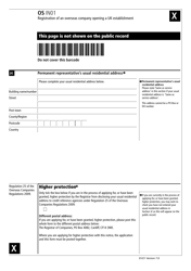 Form OS IN01 Registration of an Overseas Company Opening a UK Establishment - United Kingdom, Page 12