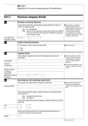 Form OS IN01 Registration of an Overseas Company Opening a UK Establishment - United Kingdom, Page 2
