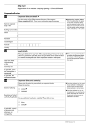 Form OS IN01 Registration of an Overseas Company Opening a UK Establishment - United Kingdom, Page 9