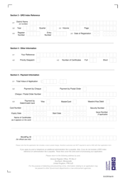 Gro Birth Certificate Application Form - United Kingdom, Page 2