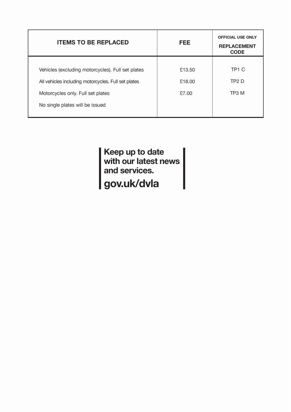 Form VTL310 Application for Replacement Trade Plates - United Kingdom, Page 2