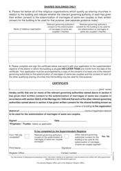 Form 78A Certificate That Consent Has Been Given by the Relevant Governing Authority (Or Authorities) for a Building to Be Registered for the Solemnization of Marriages of Same Sex Couples - United Kingdom, Page 2