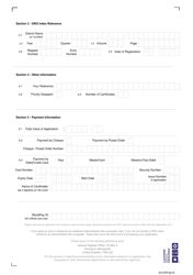 Gro Marriage Certificate Application Form - United Kingdom, Page 2