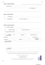 Gro Marriage Certificate Application Form (For Events Registered Overseas) - United Kingdom, Page 2