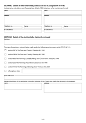 Form N208PC Planning Statutory Review - Part 8 Claim Form (Cpr8.1(6) and Practice Direction 8c) - United Kingdom, Page 2