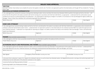 Form ODM02390 Home Care Attendant (Hca) Skilled Task Authorization - Ohio, Page 2