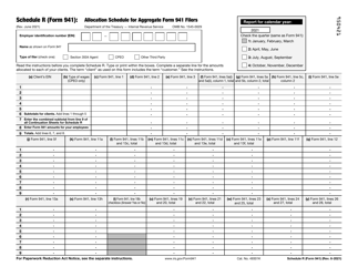 IRS Form 941 Schedule R Download Fillable PDF or Fill Online Allocation Schedule for Aggregate