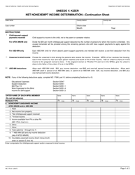 Document preview: Form MC175-3I.1 Sneede V. Kizer Net Nonexempt Income Determination - Continuation Sheet - California