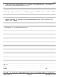 IRS Form 12508 Questionnaire for Non-requesting Spouse, Page 3