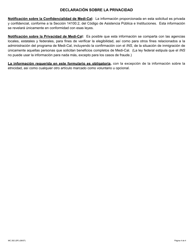 Formulario MC262 Nueva Determinacion Para Los Beneficiarios De Medi-Cal (Atencion a Largo Plazo En Propia Mfbu) - California (Spanish), Page 4