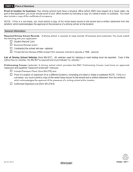 Form MV-521 Application to Amend a Driving School License - New York, Page 7