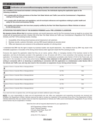 Form MV-520 Application for Original Driving School License - New York, Page 6