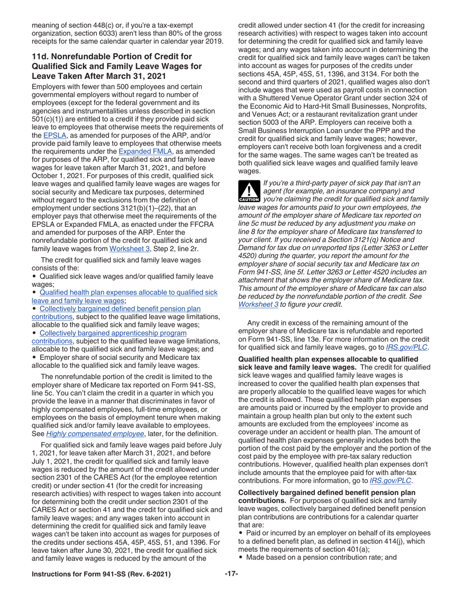Instructions for IRS Form 941-SS Employers Quarterly Federal Tax Return - American Samoa, Guam, the Commonwealth of the Northern Mariana Islands, and the U.S. Virgin Islands, Page 17