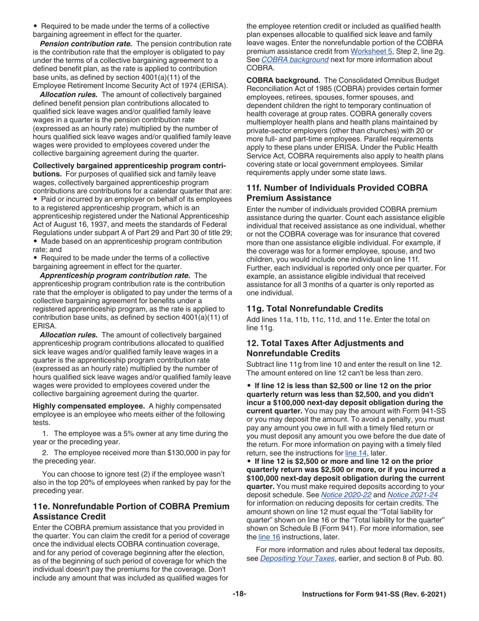 Instructions for IRS Form 941-SS Employers Quarterly Federal Tax Return - American Samoa, Guam, the Commonwealth of the Northern Mariana Islands, and the U.S. Virgin Islands, Page 18