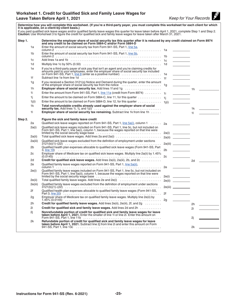 Instructions for IRS Form 941-SS Employers Quarterly Federal Tax Return - American Samoa, Guam, the Commonwealth of the Northern Mariana Islands, and the U.S. Virgin Islands, Page 25