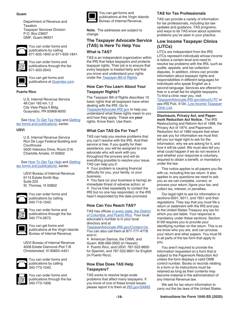 Instructions for IRS Form 1040-SS U.S. Self-employment Tax Return (Including the Additional Child Tax Credit for Bona Fide Residents of Puerto Rico), Page 18