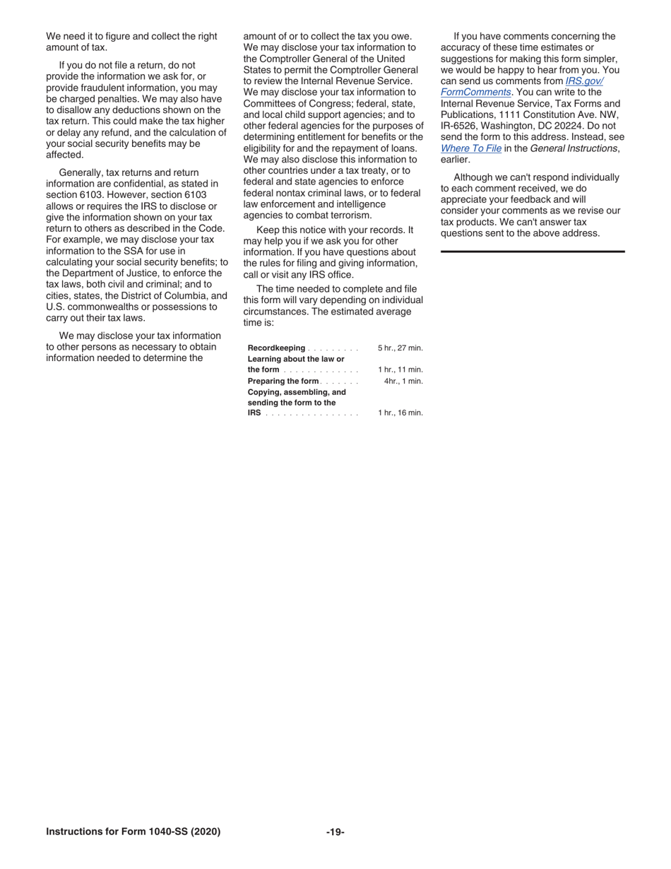 Instructions for IRS Form 1040-SS U.S. Self-employment Tax Return (Including the Additional Child Tax Credit for Bona Fide Residents of Puerto Rico), Page 19