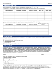 Formulario RAP-1014A-S Solicitud Solo Para Los Servicios Publicos - Arizona (Spanish), Page 2