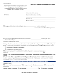Document preview: Form UIB-0126A Request for Reconsideration/Appeal - Arizona