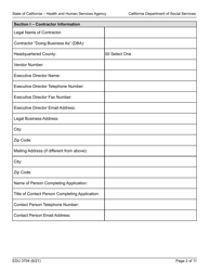 Form EDU3704 Continued Funding Application - California, Page 2