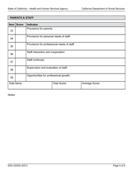 Form EDU2220G Infant - Toddler Environment Rating Scale - Revised Summary Report - California, Page 5