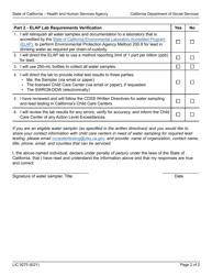 Form LIC9275 External Water Sampler Self-certification Form - California, Page 2