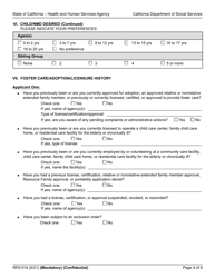 Form RFA01A Resource Family Application - California, Page 4