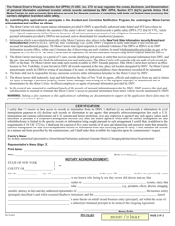 Form DS-19 Article 19-a Motor Carrier Accident and Conviction Notification Program Application (Escrow Account &amp; Driver's Privacy Protection Act Compliance) - New York, Page 2