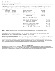 Form SFN21944 Claim for Refund - Local Tax Paid Beyond Maximum Tax - North Dakota, Page 3
