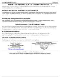 Form SSA-1199-OP11 Direct Deposit Sign-Up Form (Grenada), Page 2