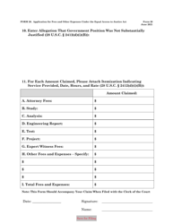 Form 20 Application for Fees and Other Expenses Under the Equal Access to Justice Act, Page 2