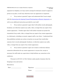 Form 33B Motion for Leave to Appear Remotely at Argument, Page 2