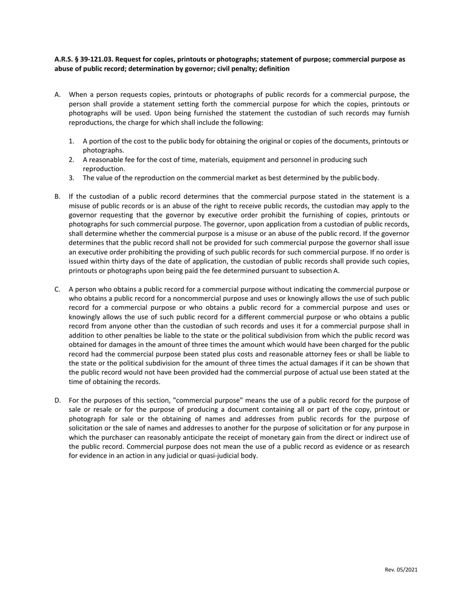 Arizona Public Records Request Form Download Fillable PDF Templateroller
