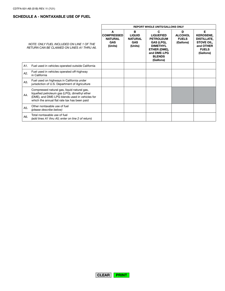 Form CDTFA-501-AB Download Fillable PDF Or Fill Online Exempt Bus ...