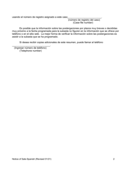Form 2923.3 D2 Summary of Notice of Sale - California (English/Spanish), Page 2