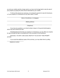 Form 2923.3 C2 Summary of Notice of Default - California, Page 2