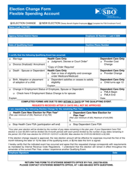 Document preview: Flexible Spending Account (FSA) Election Change Form - Delaware