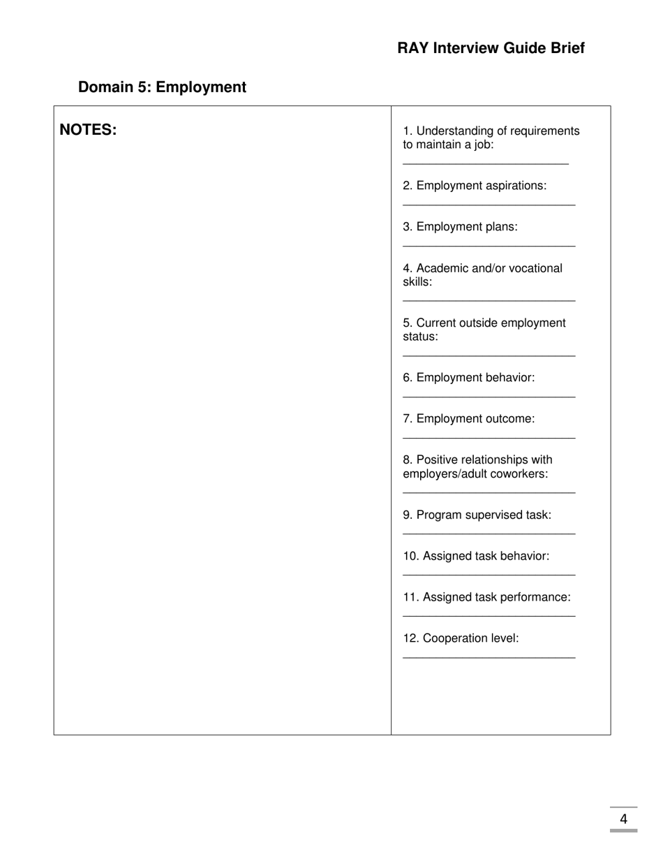 Ray Interview Guide Brief - Florida, Page 4