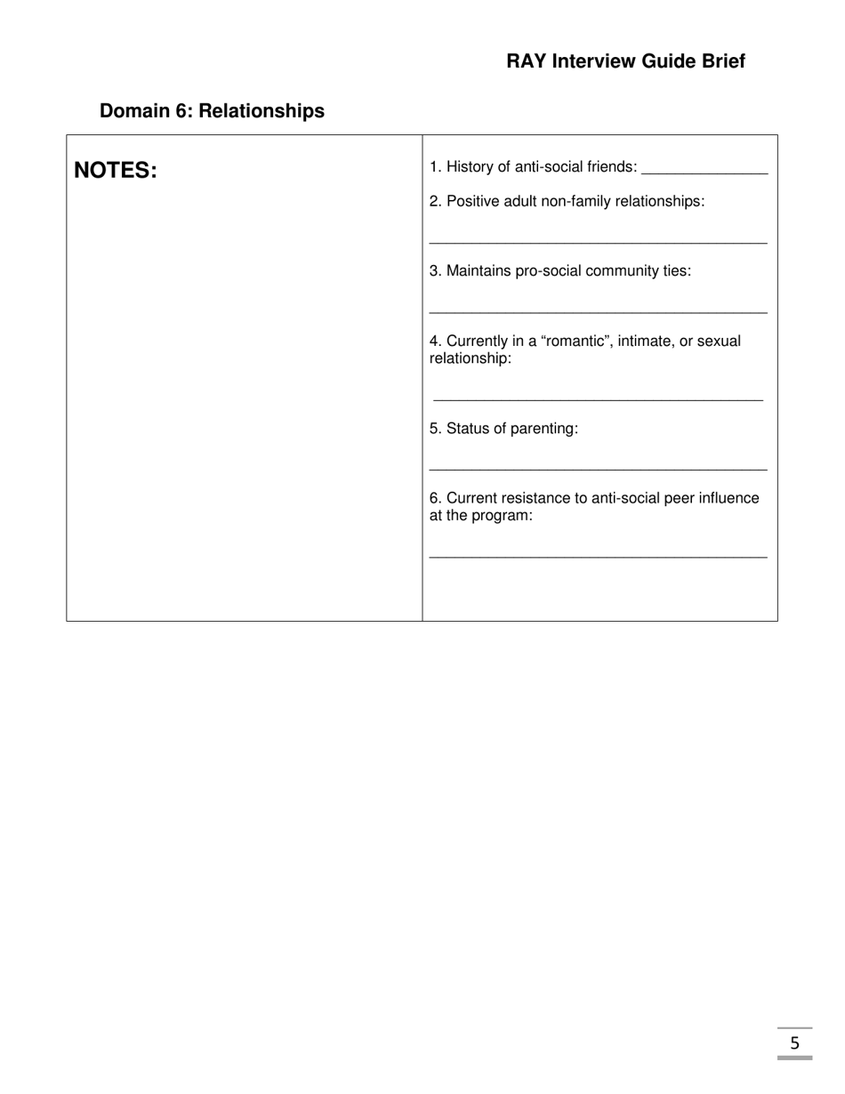 Ray Interview Guide Brief - Florida, Page 5